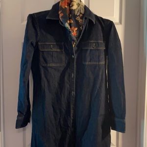Dark denim shirt dress by Lauren Jeans Company